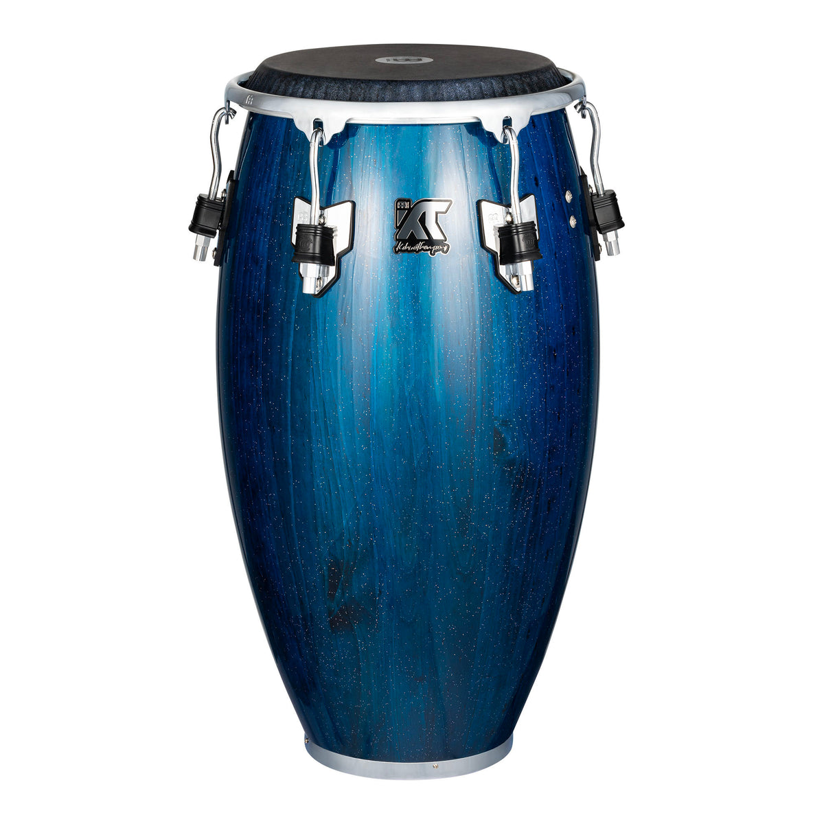 Conga William 'Kachiro' 11" 3/4, fût pin de Nouvelle-Zélande 3 plis, hauteur 76.2cm, peau cuir de veau noir, cercles SSR 4mm