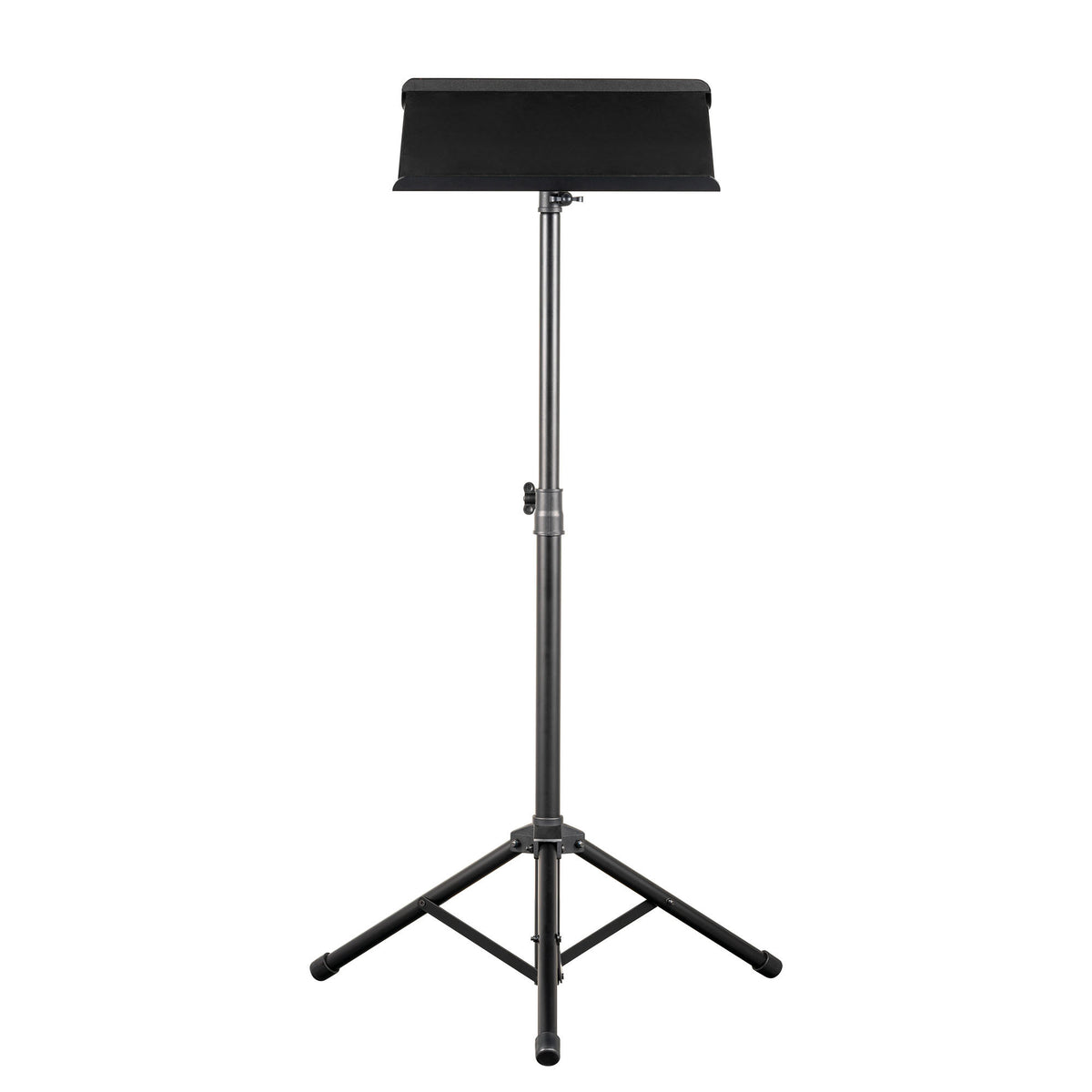 Table ordinateur jusqu'à 16", plateau rembourré haute adhérence, trépied double embase, hauteur réglable, noir