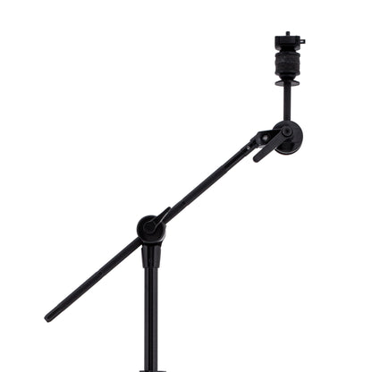 Support cymbale perche Armory, serrage Quick-Lock, perchette escamotable, réglages complets, double embase, noir