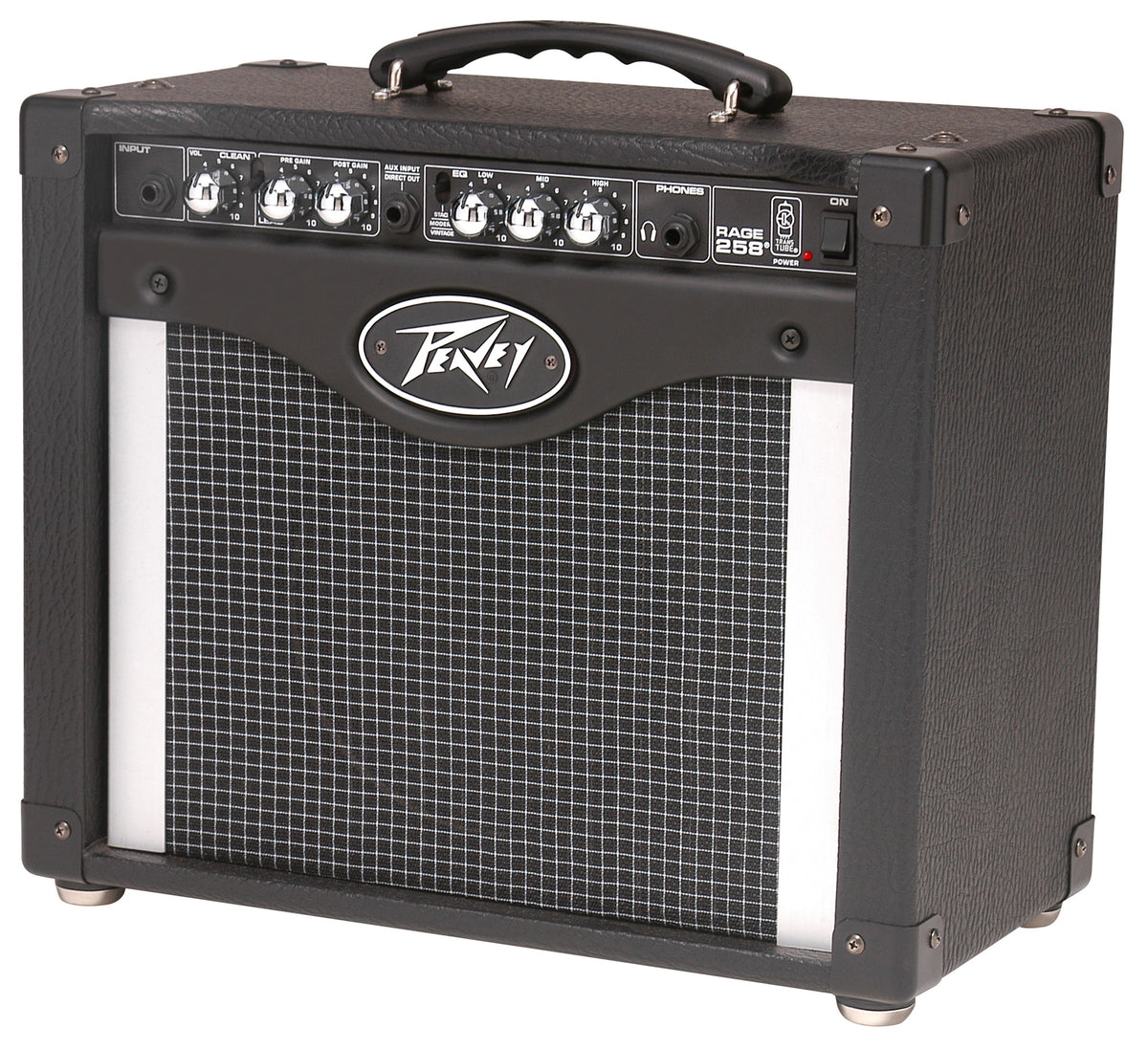 Ampli guitare 25W, HP 1x 8", 2 canaux, EQ 3 bandes, sélecteur Modern/Vintage, entrée auxiliaire, sortie casque, finition noir