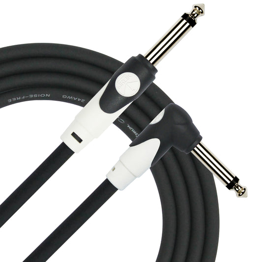 Câble instrument LIGHT GEAR Jack/Jack coudé, 3 mètres, noir