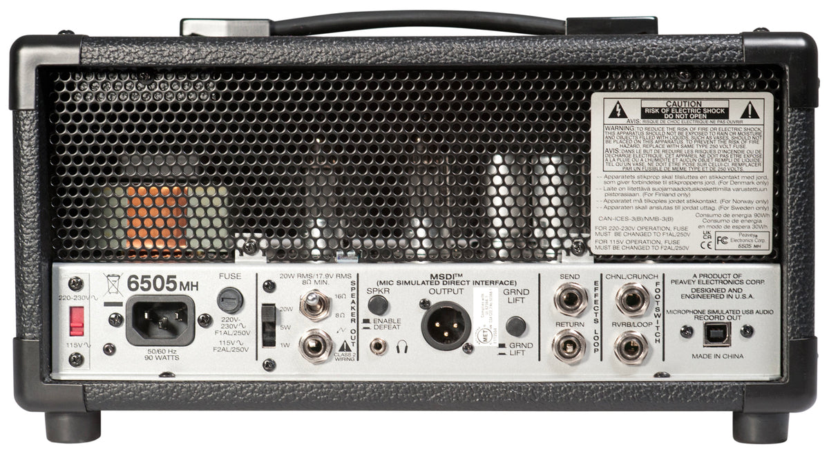 Tête amplifiée à lampes compact 20W, 2 canaux, EQ 3 bandes, Reverb, pédalier inclus, sortie DI, sortie casque, finition noir