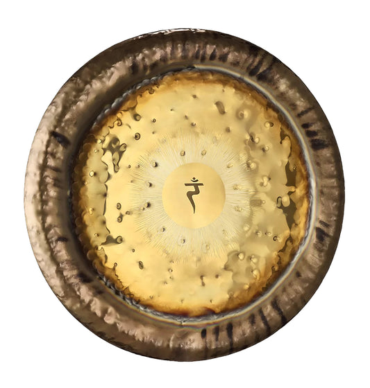 NAVEL CHAKRA GONG, 36" / 90 CM, 126,22 H, FINITION TRADITIONNELLE
