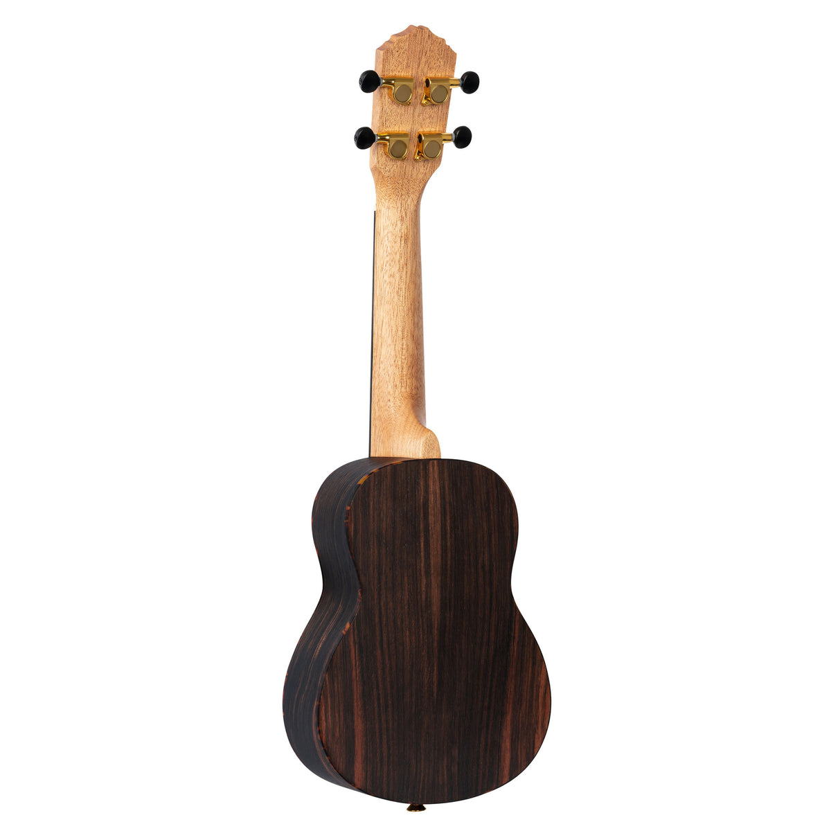 RUEB-SO, modèle Soprano, table ébène, fond & éclisses ébène, touche & chevalet noyer, housse deluxe, satiné pores ouverts