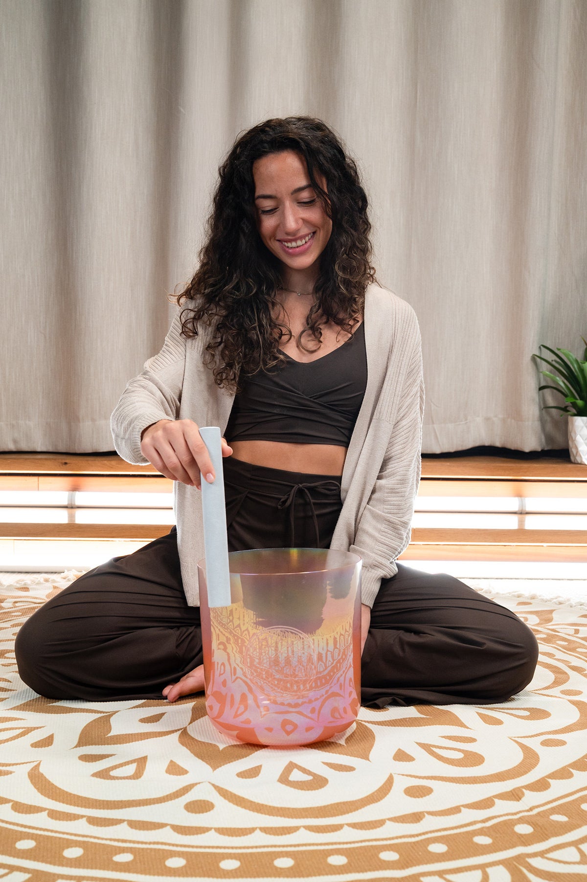 SINGING BOWL SONIC ENERGY CRYSTAL 9" C3