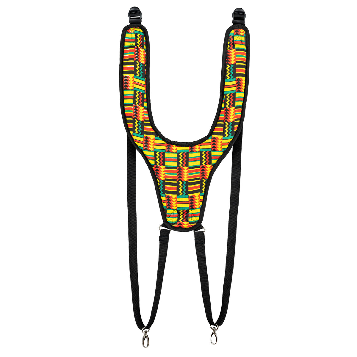 Harnais pro pour djembé, nylon très résistant, longueur ajustable, sangles rembourrées, attache rapide, Simbra