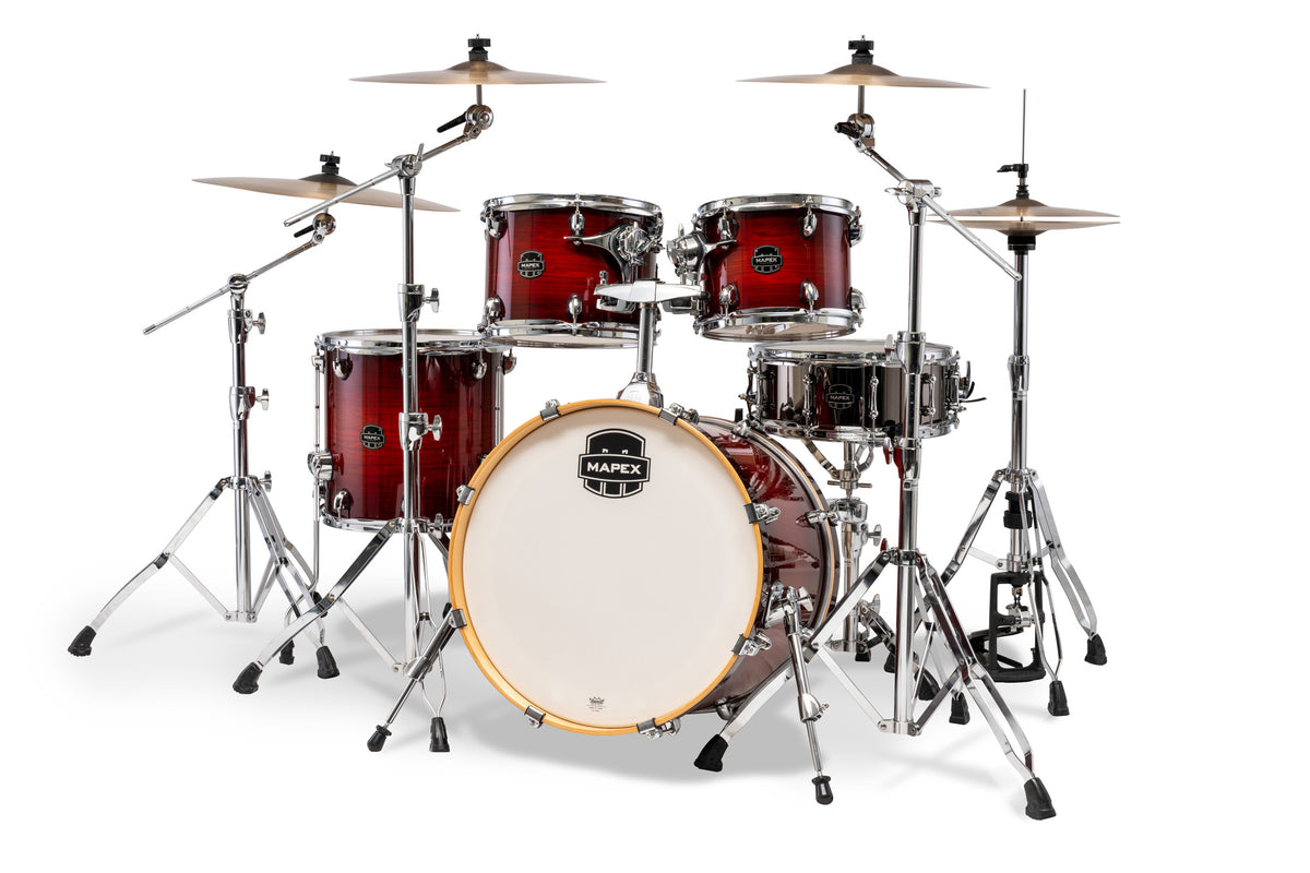Batterie Mapex Armory fusion 5 fûts, bouleau et érable, sans accessoires, Red Onyx