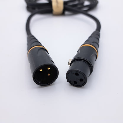 Câble micro XLR mâle/XLR femelle, 1 mètre, noir