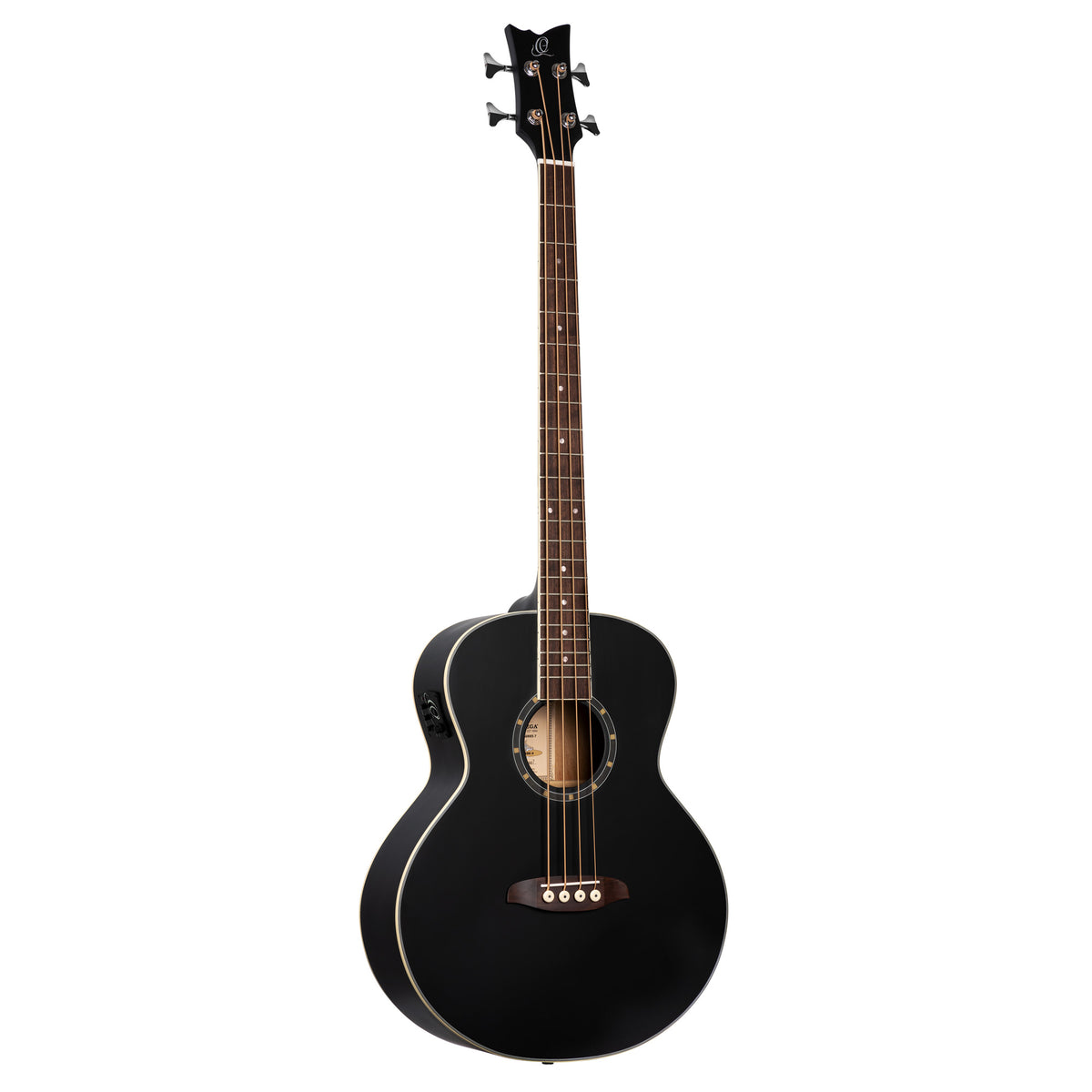 D7E-SBK-4, basse 4 cordes, EQ Ortega MagusPro/B, table épicéa, f/e acajou, manche acajou, noir satiné