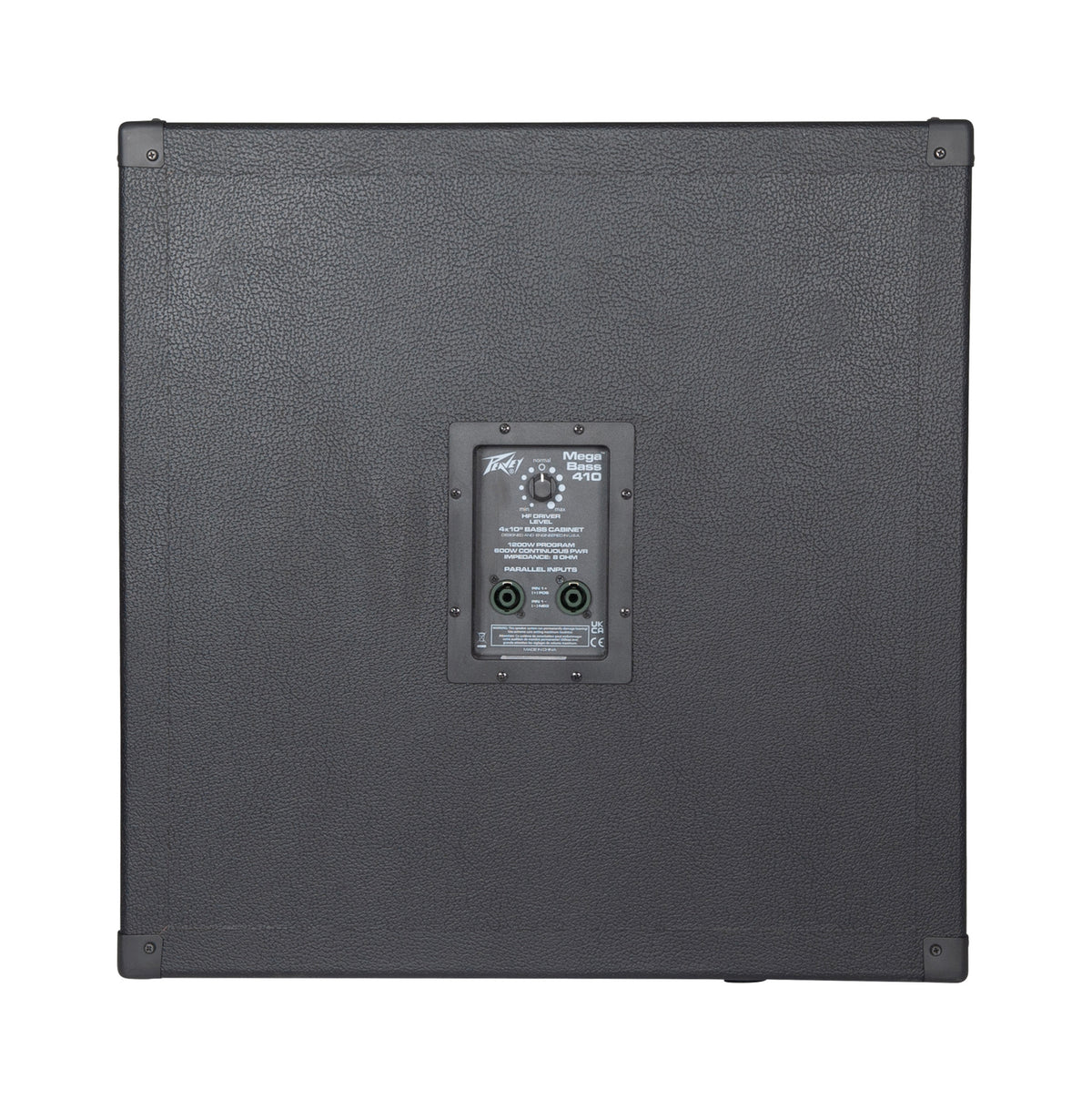 Enceinte basse amplifiée Megabass 410, 600W, HP 4x 10", HP Peavey Custom Design Ceramic, finition noir