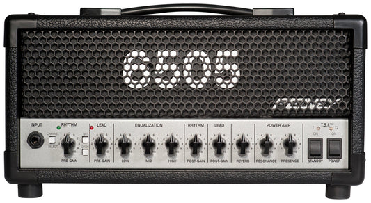 Tête amplifiée à lampes compact 20W, 2 canaux, EQ 3 bandes, Reverb, pédalier inclus, sortie DI, sortie casque, finition noir