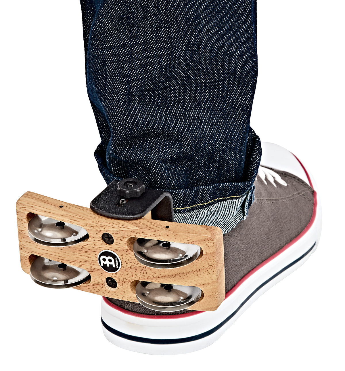 SHAKER CHEVILLE, SIAM OAK, CYMBALETTES ACIER, BRAS TYPE"CHAUSSE-PIED" À INSÉRER DANS LA CHAUSSURE, DERRIÈRE LE TALON, NOIR