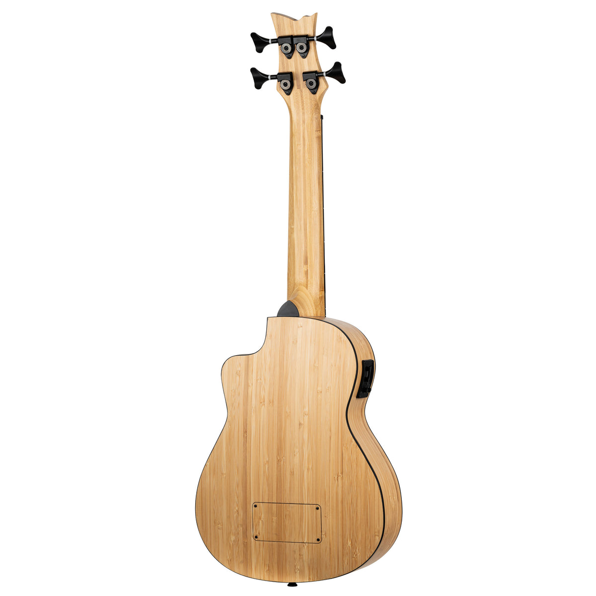 RUNAB-UB, modèle Ukebass, pan coupé, EQ MagusUkePro, table, f/e bambou massif, manche bambou, ouïe en F, housse, naturel satiné