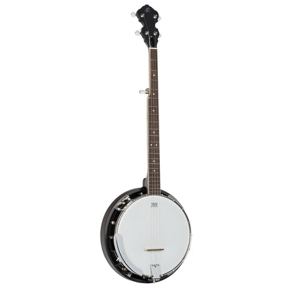 OBJ150, banjo 5 cordes, 18 tirants, fond & éclisses acajou, manche acajou, touche palissandre, whiskey burst satiné