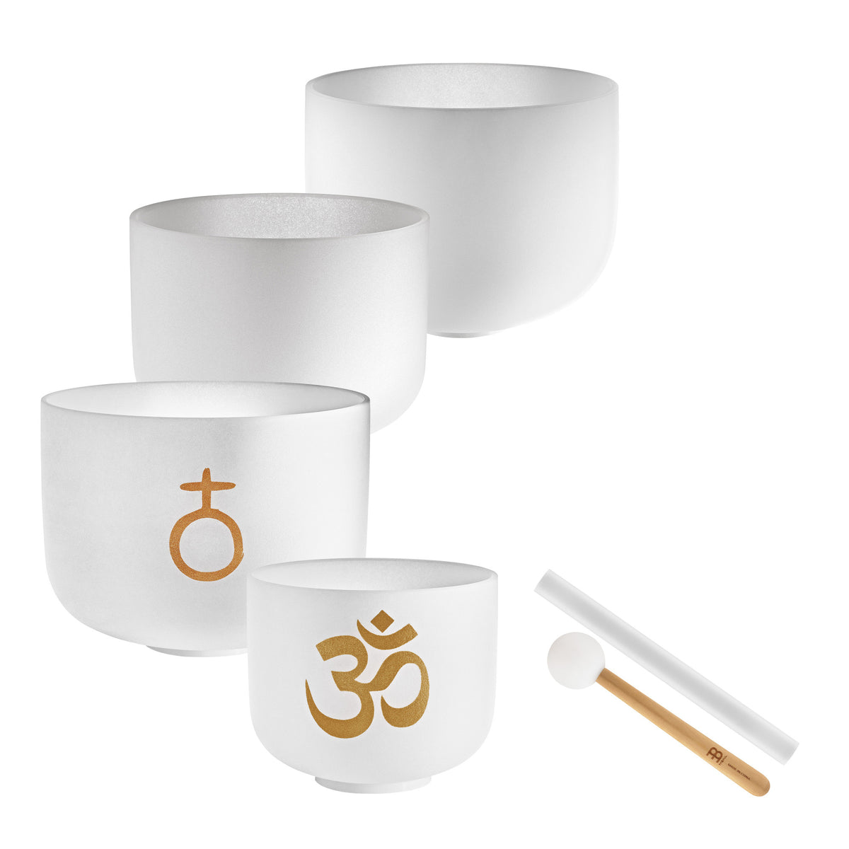 SET 4 SINGING BOWL SONIC ENERGY CRYSTAL