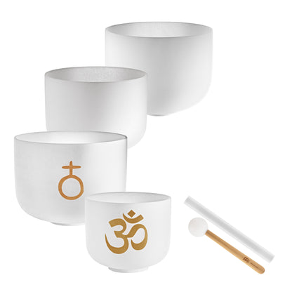 SET 4 SINGING BOWL SONIC ENERGY CRYSTAL