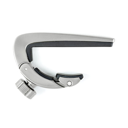 Capodastre Pivot'Capo pour guitare folk et électrique, manche bombé, système breveté de pivot, molette de serrage