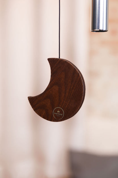 CHIMES SONIC ENERGY MOON 35", ARGENT