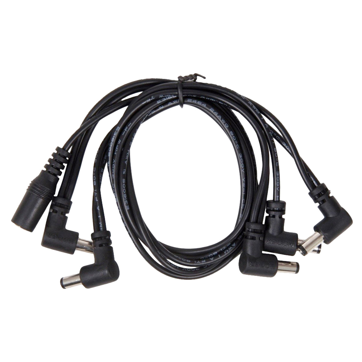Câble alimentation PDC-5A, 5 connecteurs coudés, noir