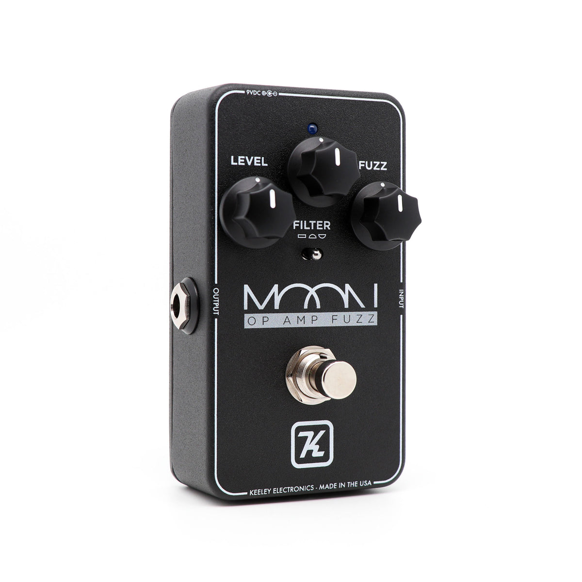 Pédale MOON, fuzz, trois filtres (Flat, Fool et Scooped), noir