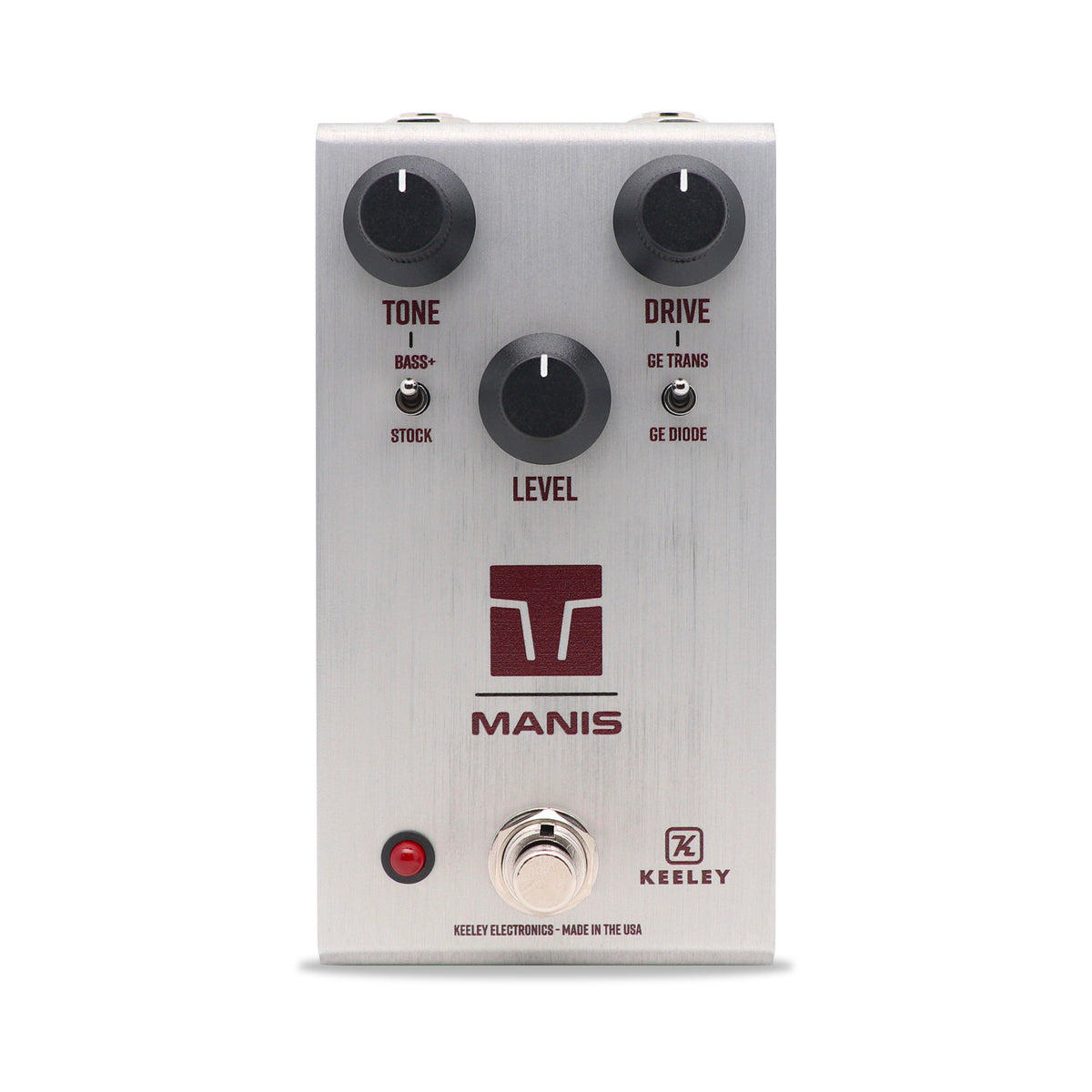 Pédale MANIS, overdrive et boost inspirée de la légendaire Klon, 100% analogique, gris