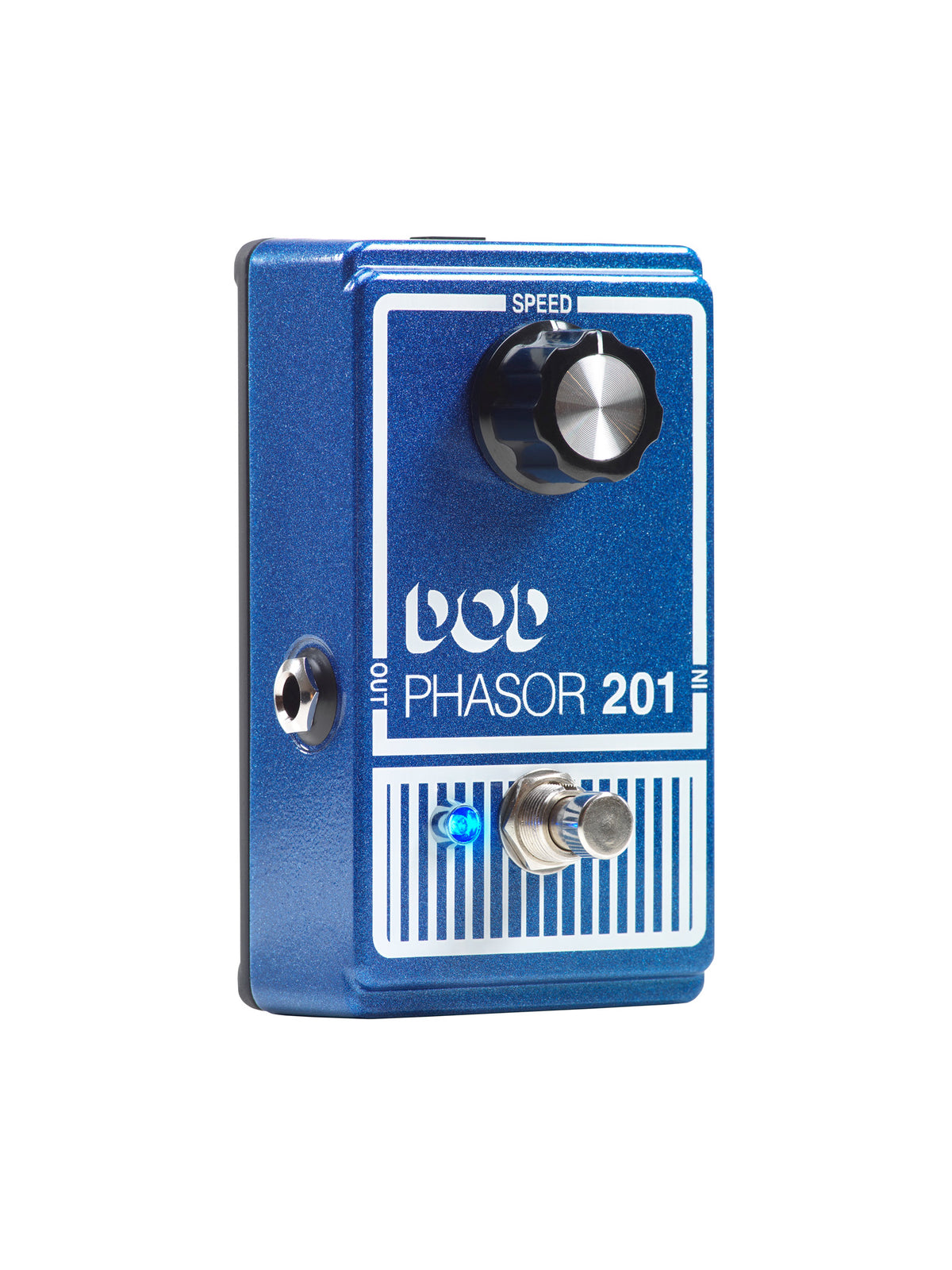 Pédale PHASOR 201, phaser analogique basé sur le circuit original avec composants actualisés, True Bypass, bleu métallisé