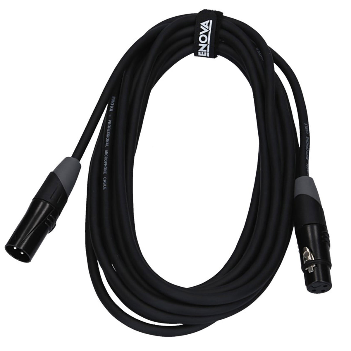 Câble micro XLR mâle/XLR femelle, 6 mètres, noir