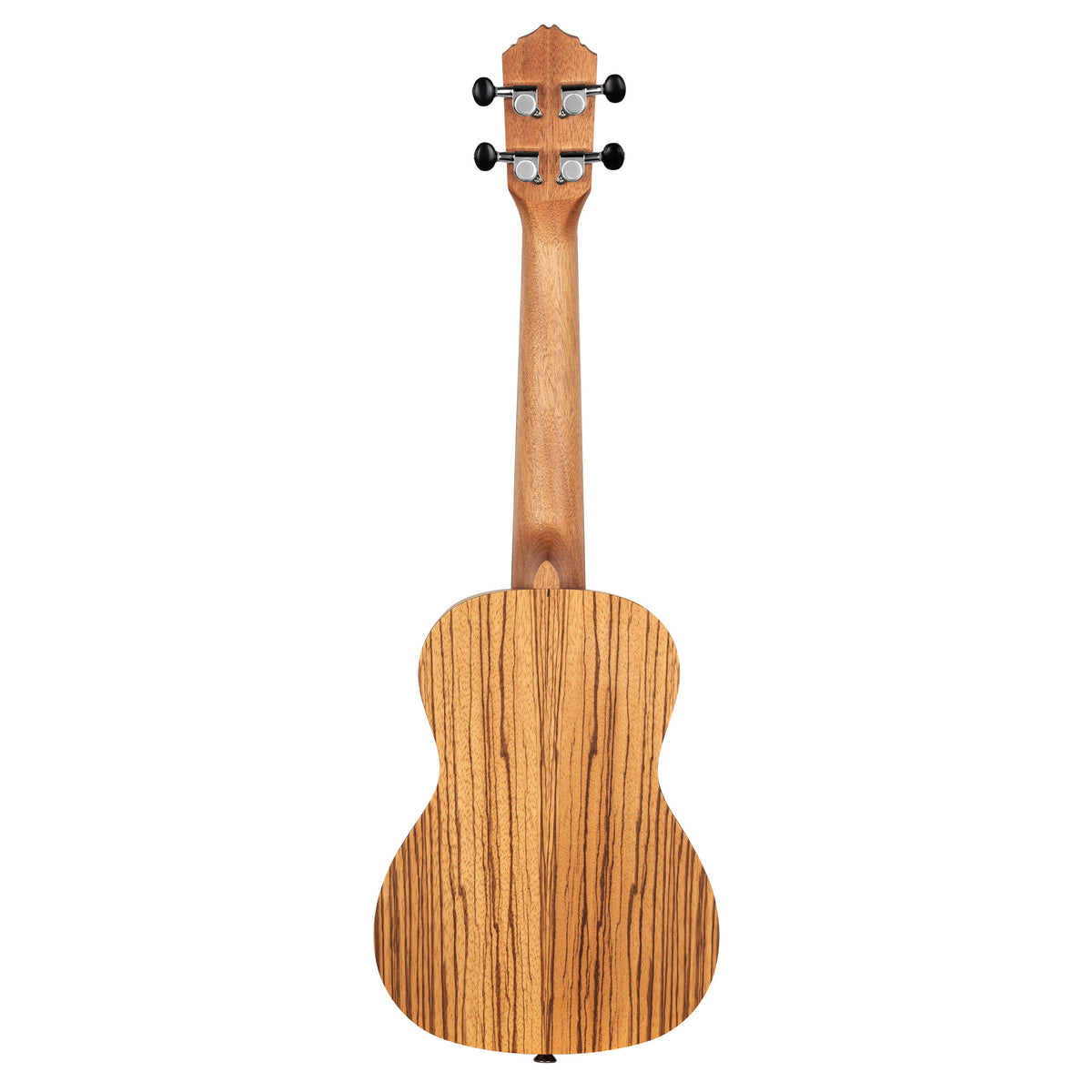 RFU11Z, modèle Concert, table zebrawood, fond & éclisses zebrawood, manche acajou, housse, naturel satiné