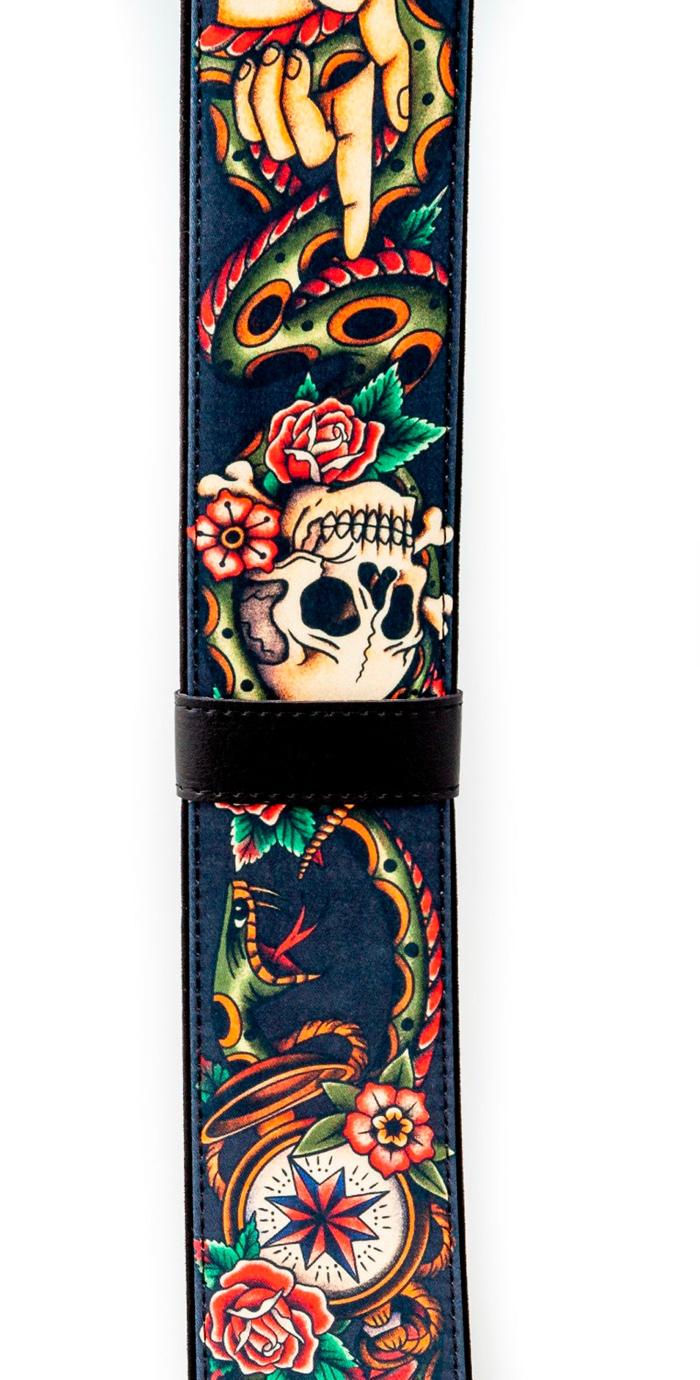 COURROIE VEGAN RIGHTON TATTOO NOIRE