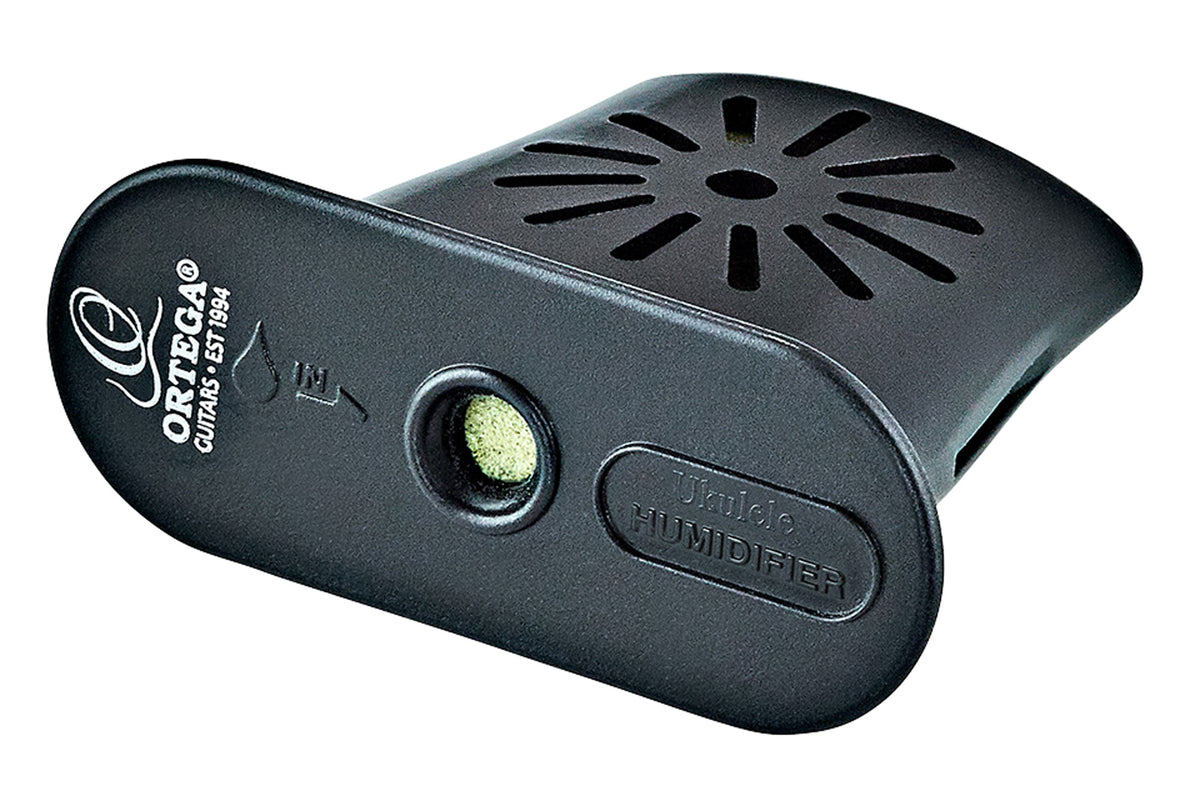 Humidificateur pour ukulélé et instruments taille 1/4 & 1/2, placement dans la rosace entre les cordes, noir