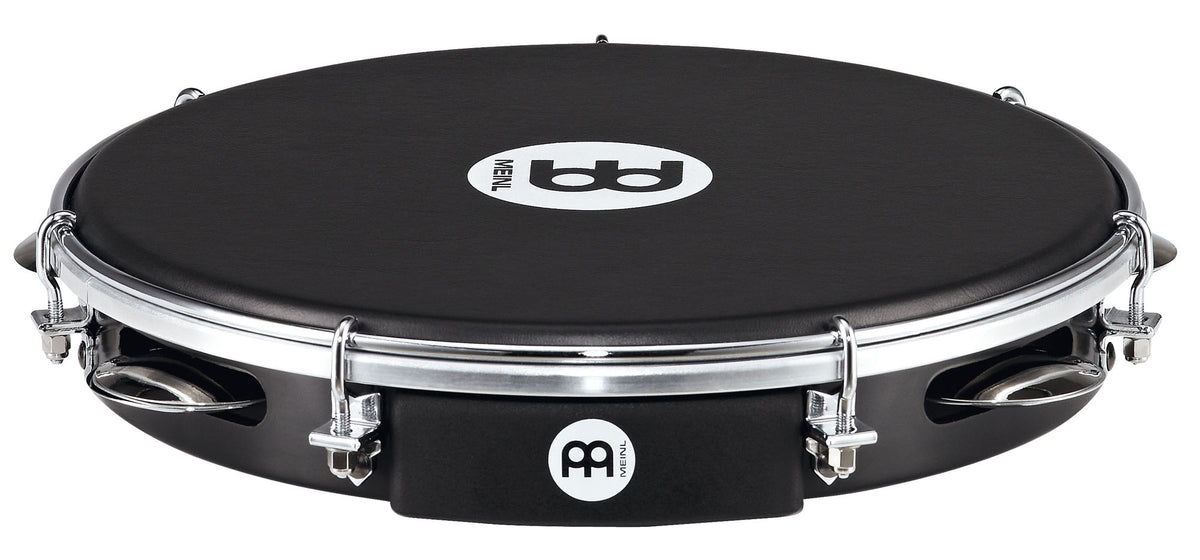 Pandeiro 10", fût ABS, peau Napa remplaçable, accastillage chromé, 1 rangée de cymbalettes, noir