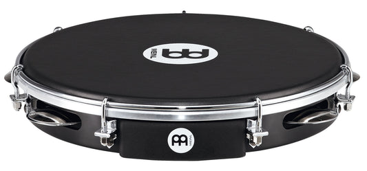 Pandeiro 10", fût ABS, peau Napa remplaçable, accastillage chromé, 1 rangée de cymbalettes, noir