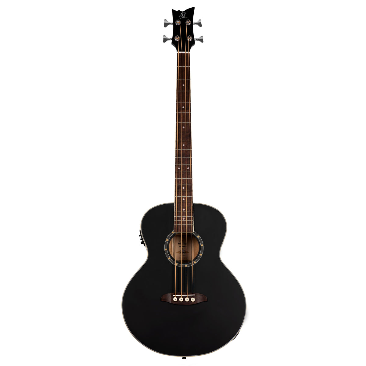 D7E-SBK-4, basse 4 cordes, EQ Ortega MagusPro/B, table épicéa, f/e acajou, manche acajou, noir satiné