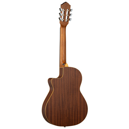 RCE125-34, corps Thinline, pan coupé, EQ Magus X/G, table épicéa, f/e acajou, sillet 45 mm, housse, naturel satiné