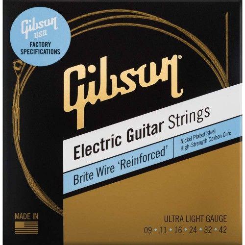 Cuerdas de guitarra eléctrica Gibson Brite Wire 'Reinforced' Ultra-Light
