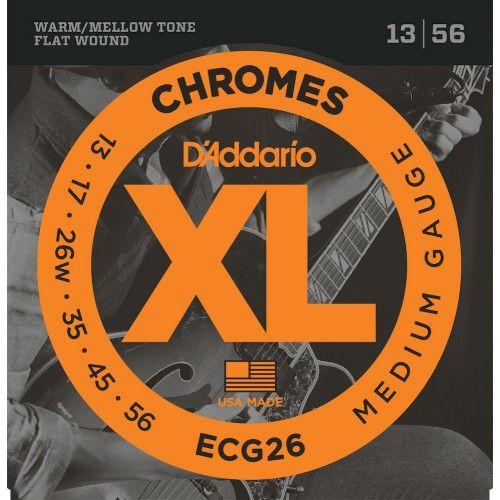 D'Addario Chromes ECG26 Medium 13-56 Entorchado plano